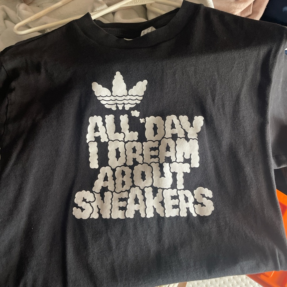 Adidas Black Tee with White Tag